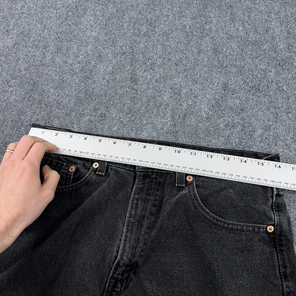 Vintage‎ Levi's 565 Wide Leg Jeans Mens 34x36 FITS 32x35 Black Loose Denim Y2K